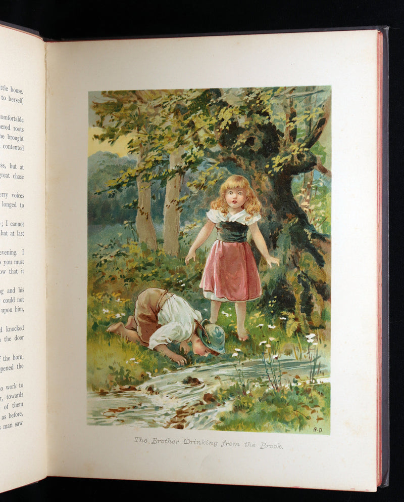 1898 Rare Book - Grimm’s Fairy Tales Illustrated in color by Ada Dennis
