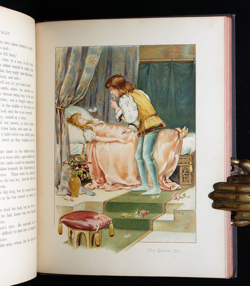 1898 Rare Book - Grimm’s Fairy Tales Illustrated in color by Ada Dennis