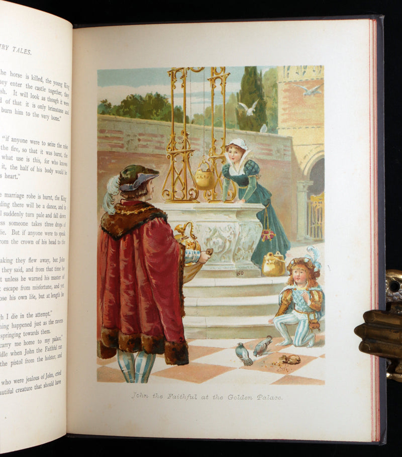 1898 Rare Book - Grimm’s Fairy Tales Illustrated in color by Ada Dennis