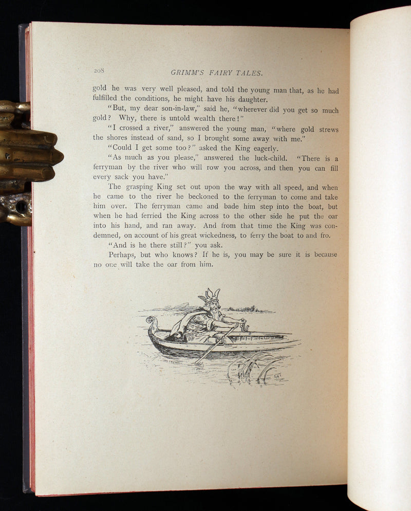 1898 Rare Book - Grimm’s Fairy Tales Illustrated in color by Ada Dennis