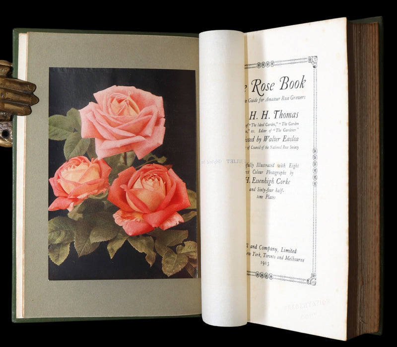 1913 Scarce First Edition - The Rose Book by H.H. Thomas, Illustrated