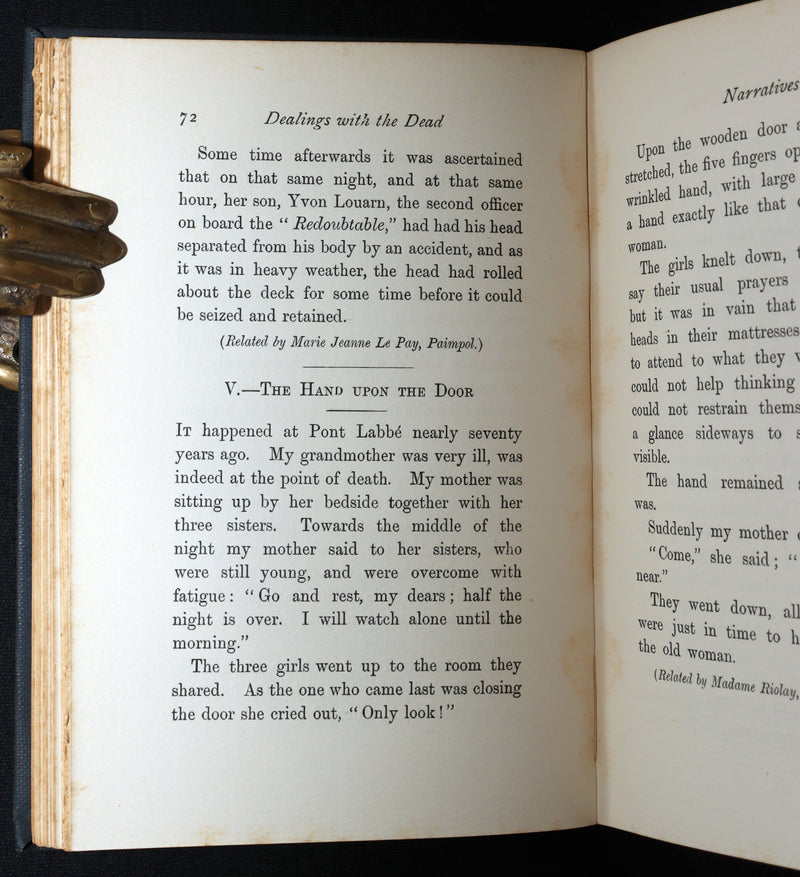 1898 Rare First Edition - Dealings with the Dead, From La Légende de la Mort