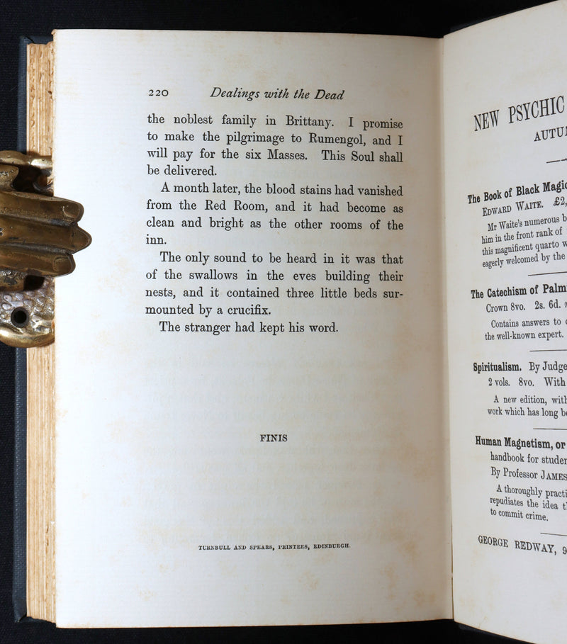 1898 Rare First Edition - Dealings with the Dead, From La Légende de la Mort