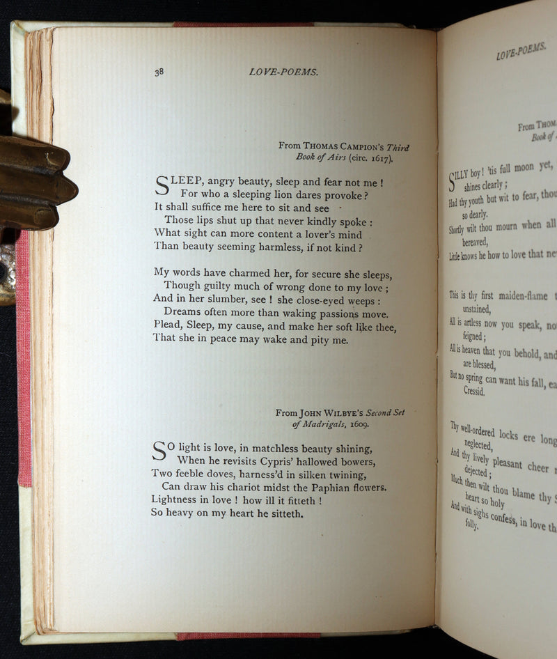 1897 Arts and Crafts binding - Lyrics from the Song-Books of the Elizabethan Age