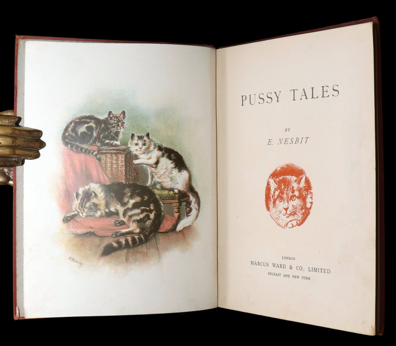 1895 Scare First Edition - Cat Stories, Pussy Tales by E. Nesbit