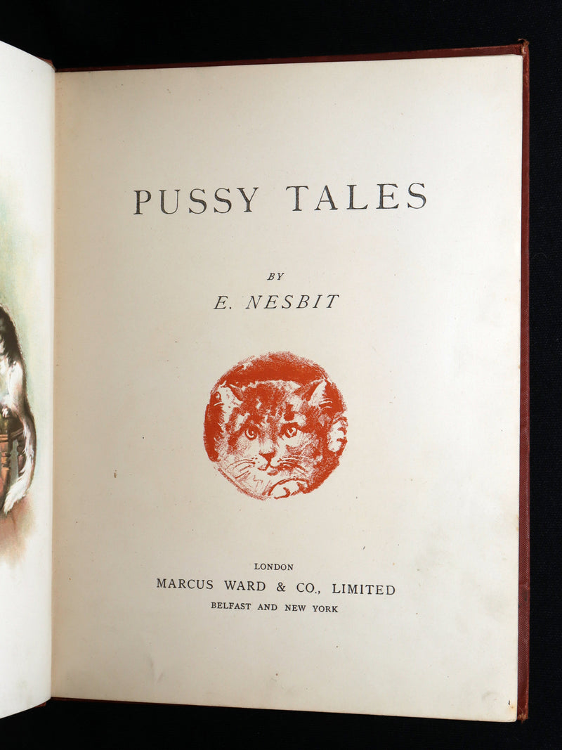 1895 Scare First Edition - Cat Stories, Pussy Tales by E. Nesbit
