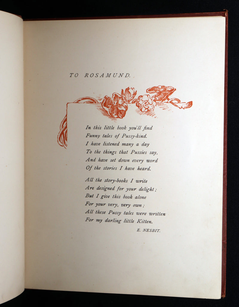 1895 Scare First Edition - Cat Stories, Pussy Tales by E. Nesbit
