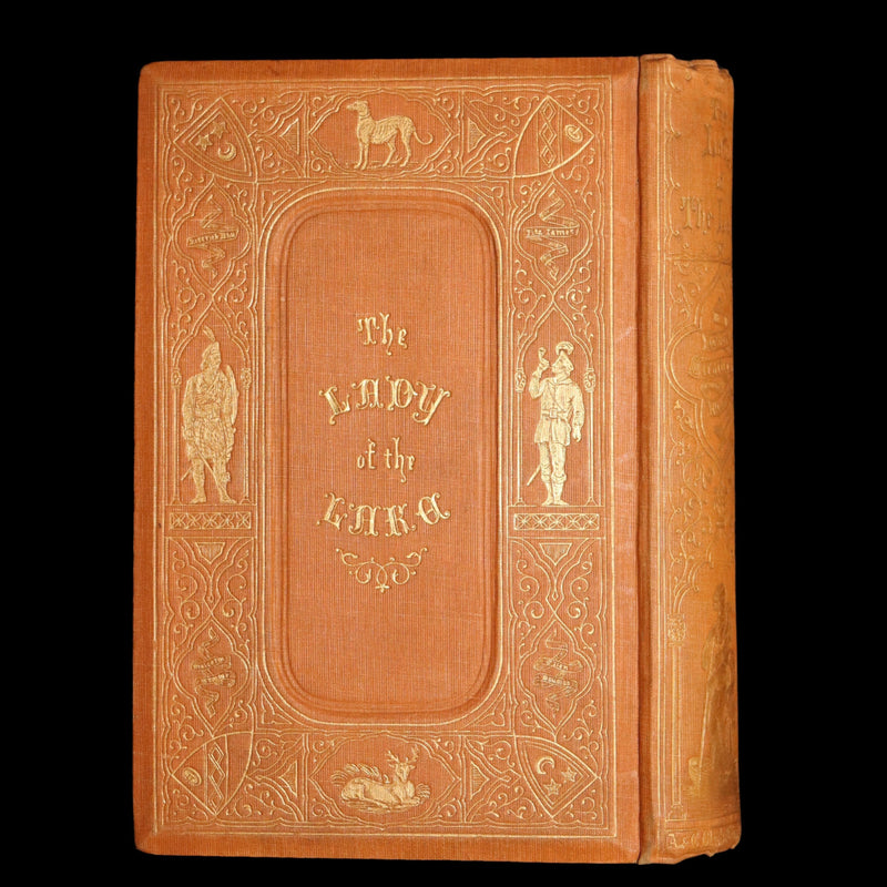 1853 Rare Book - Lady of the Lake by Sir Walter Scott, Illustrated