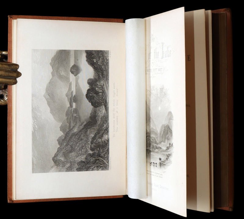 1853 Rare Book - Lady of the Lake by Sir Walter Scott, Illustrated