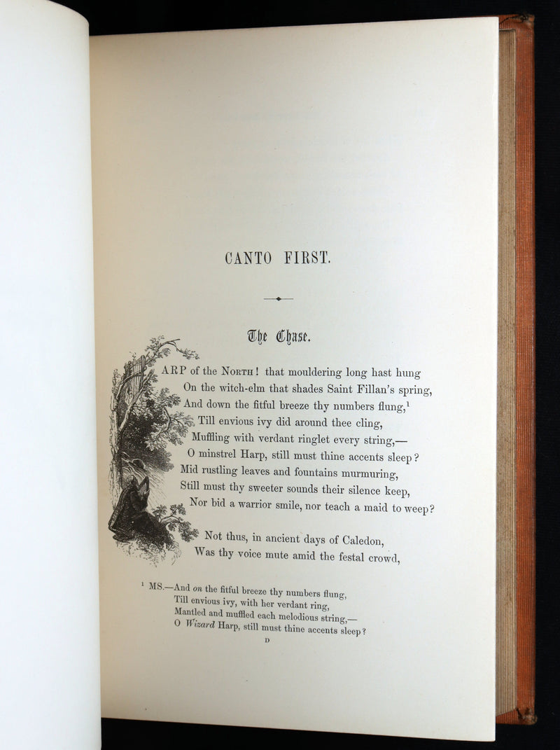 1853 Rare Book - Lady of the Lake by Sir Walter Scott, Illustrated