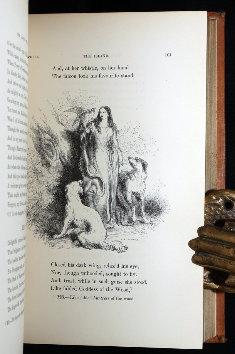 1853 Rare Book - Lady of the Lake by Sir Walter Scott, Illustrated