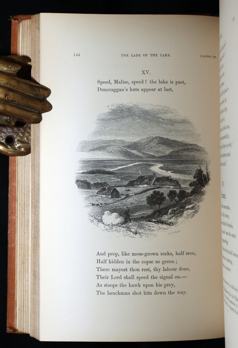 1853 Rare Book - Lady of the Lake by Sir Walter Scott, Illustrated