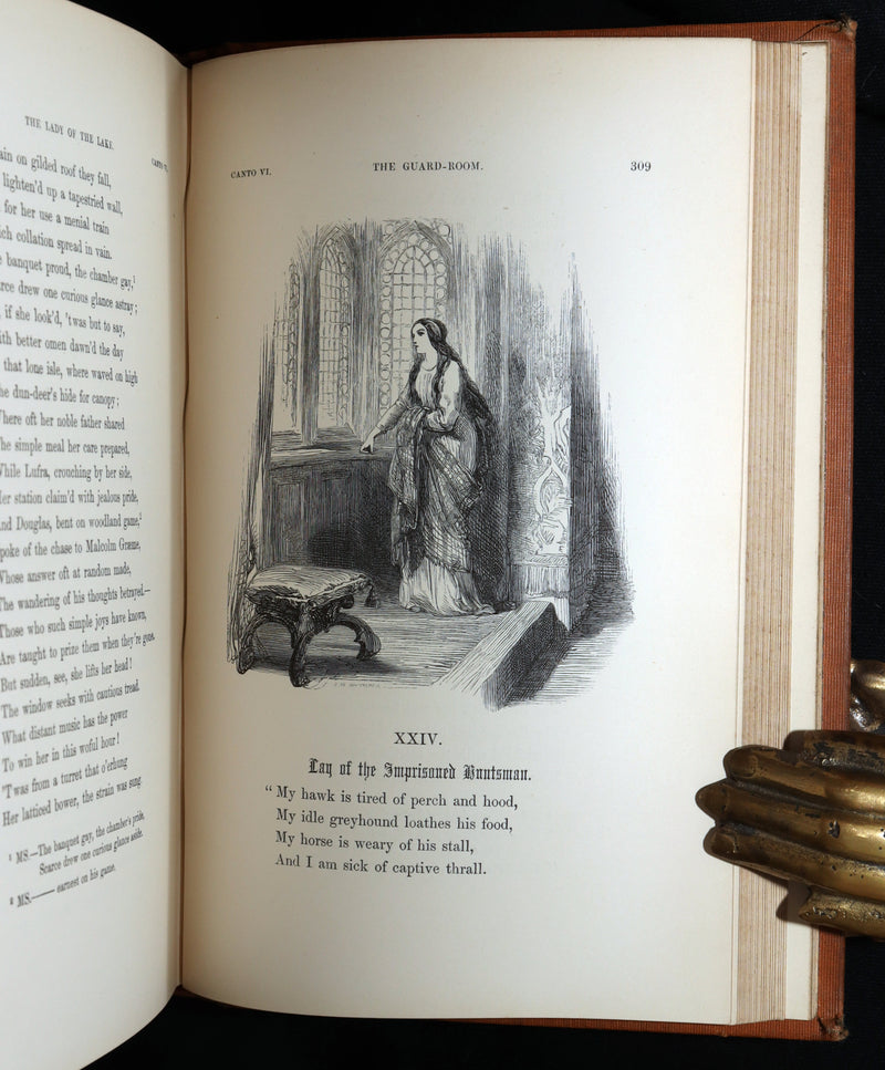 1853 Rare Book - Lady of the Lake by Sir Walter Scott, Illustrated