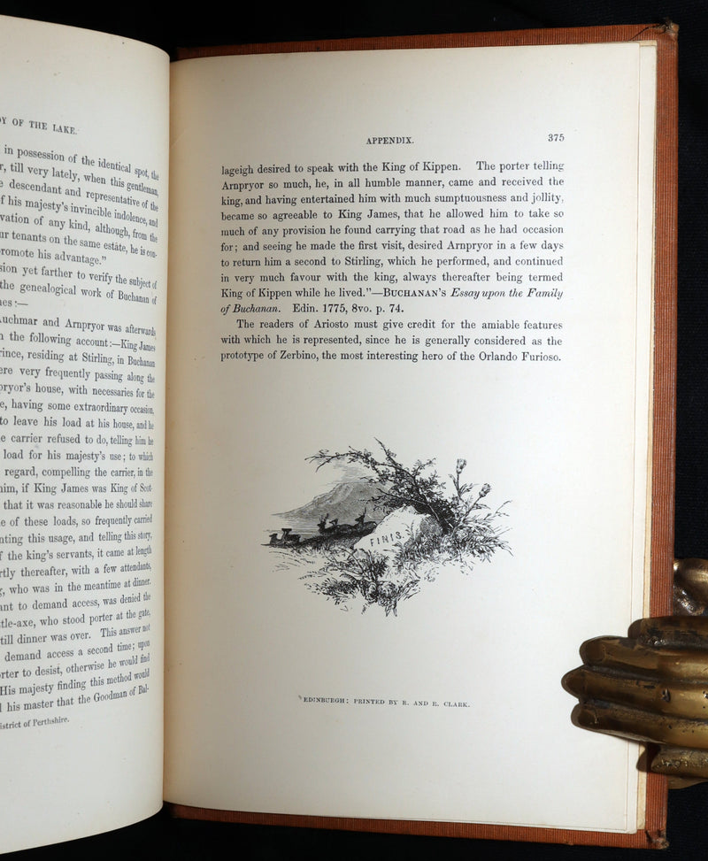 1853 Rare Book - Lady of the Lake by Sir Walter Scott, Illustrated