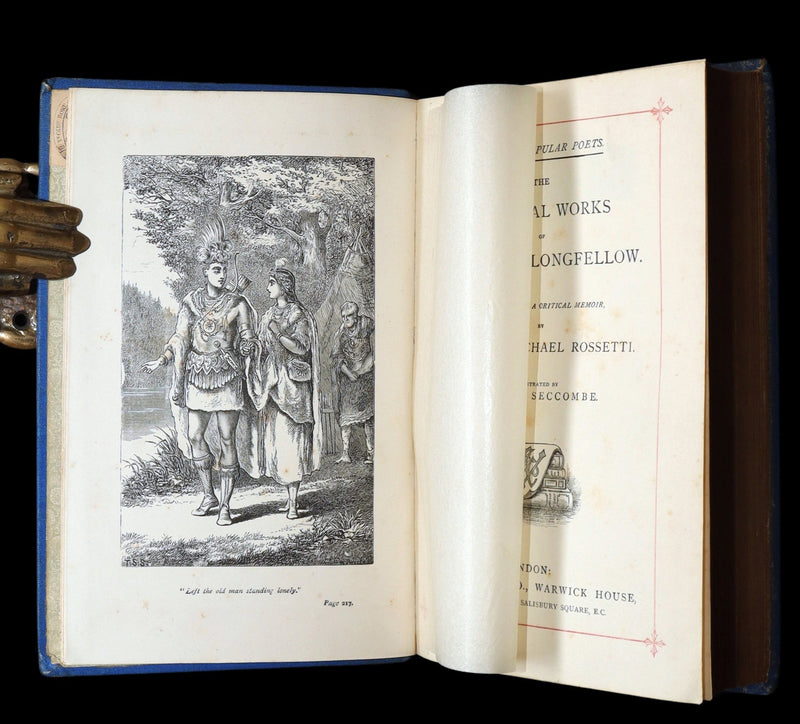 1882 Rare Book - The Poetical Works of Henry W. Longfellow, Illustrated