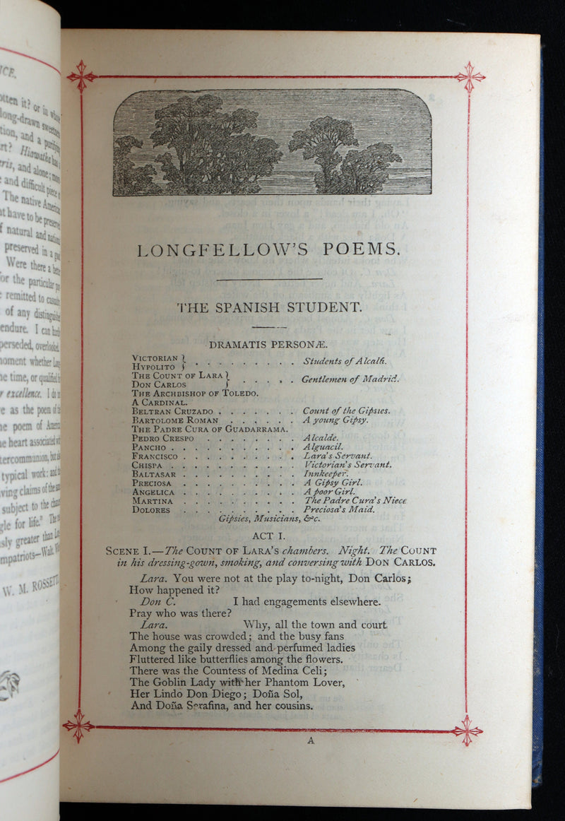 1882 Rare Book - The Poetical Works of Henry W. Longfellow, Illustrated