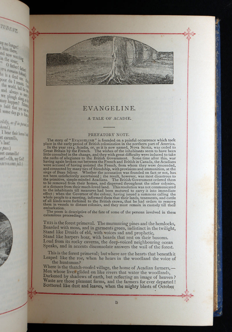 1882 Rare Book - The Poetical Works of Henry W. Longfellow, Illustrated