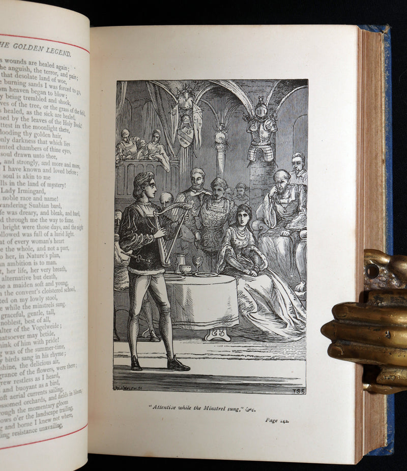 1882 Rare Book - The Poetical Works of Henry W. Longfellow, Illustrated