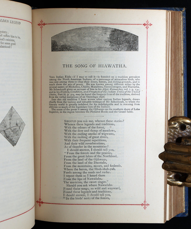 1882 Rare Book - The Poetical Works of Henry W. Longfellow, Illustrated