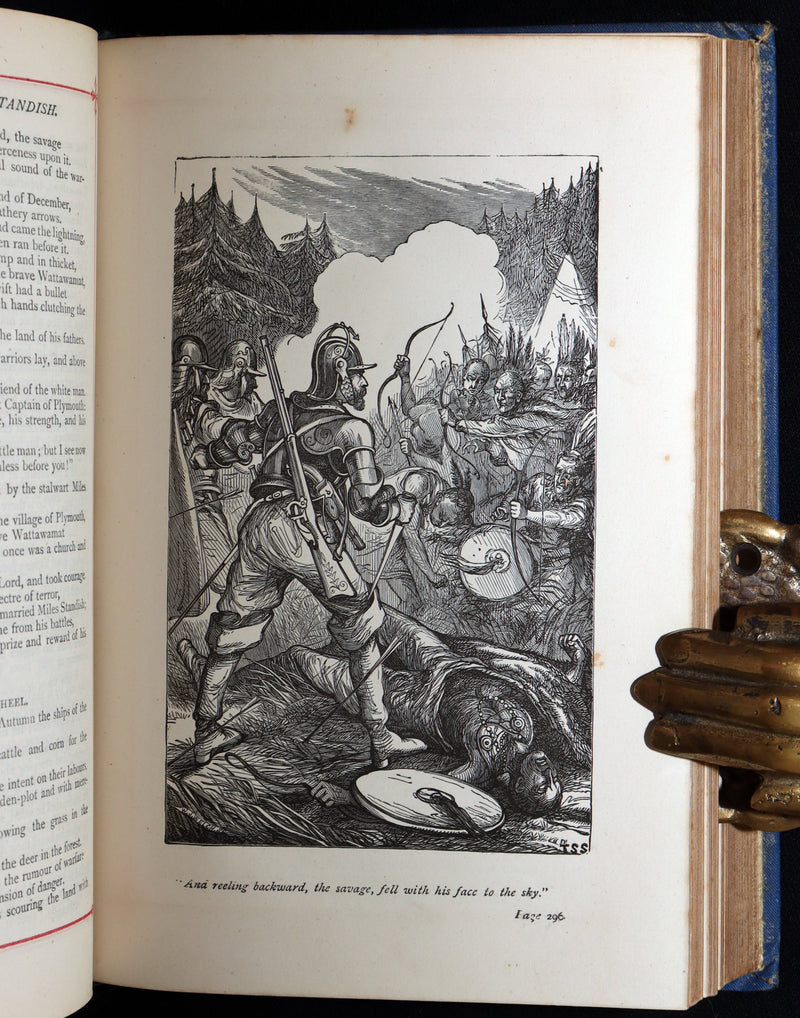 1882 Rare Book - The Poetical Works of Henry W. Longfellow, Illustrated