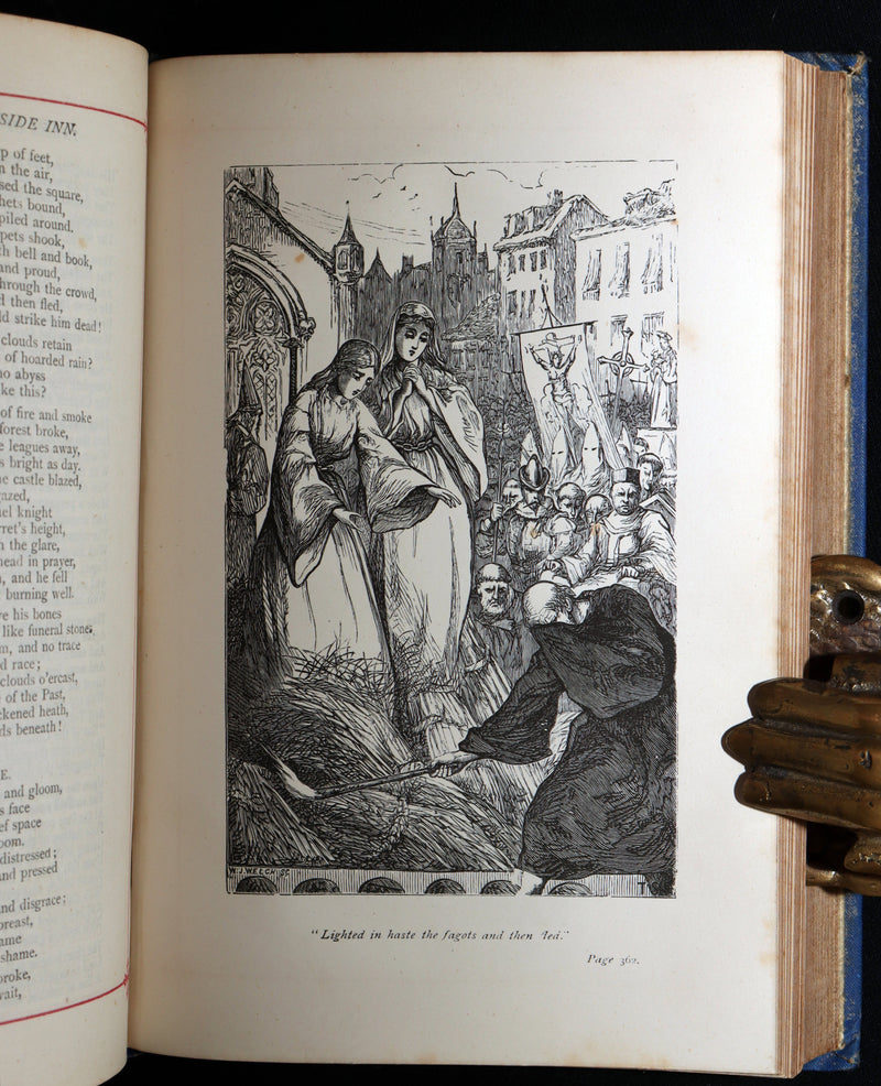1882 Rare Book - The Poetical Works of Henry W. Longfellow, Illustrated