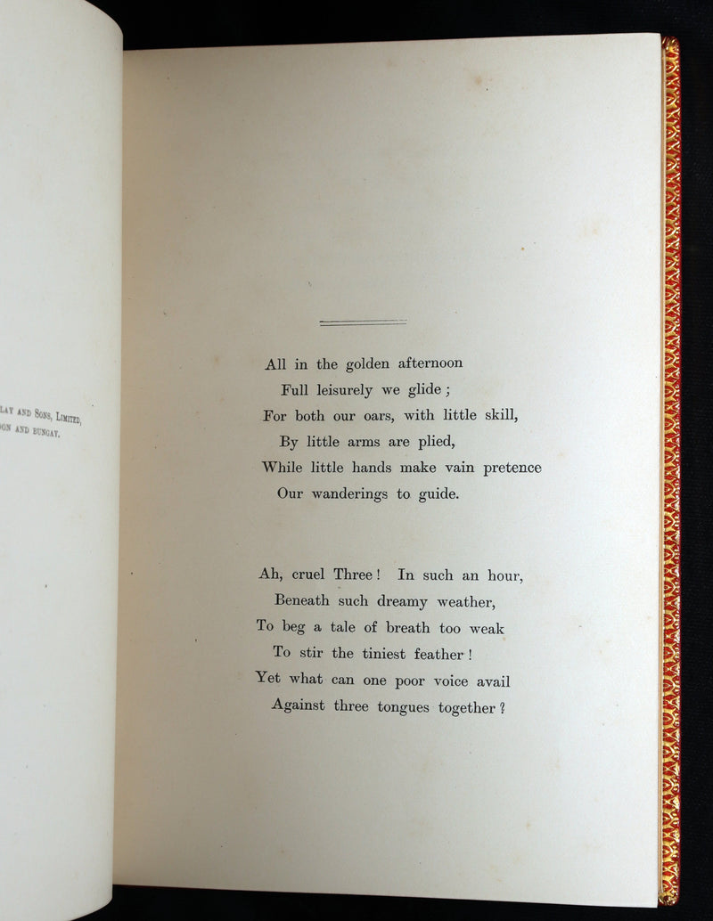 1899 Rare Zaehnsdorf Binding - Alice’s Adventures in Wonderland by Lewis Carroll
