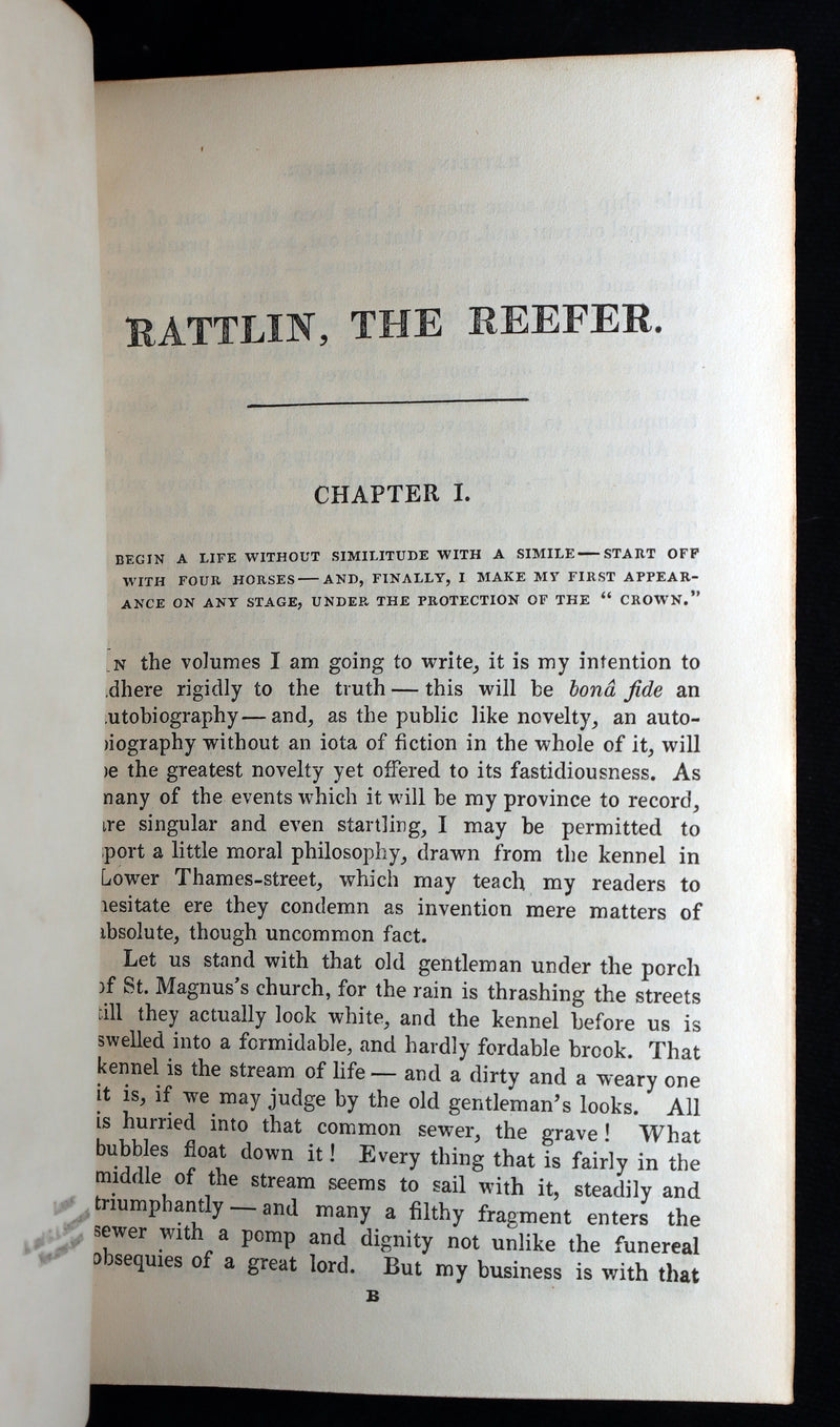 1856 Rare Captain Frederick Marryat Set - Mr. Midshipman Easy; Peter Simple; ...
