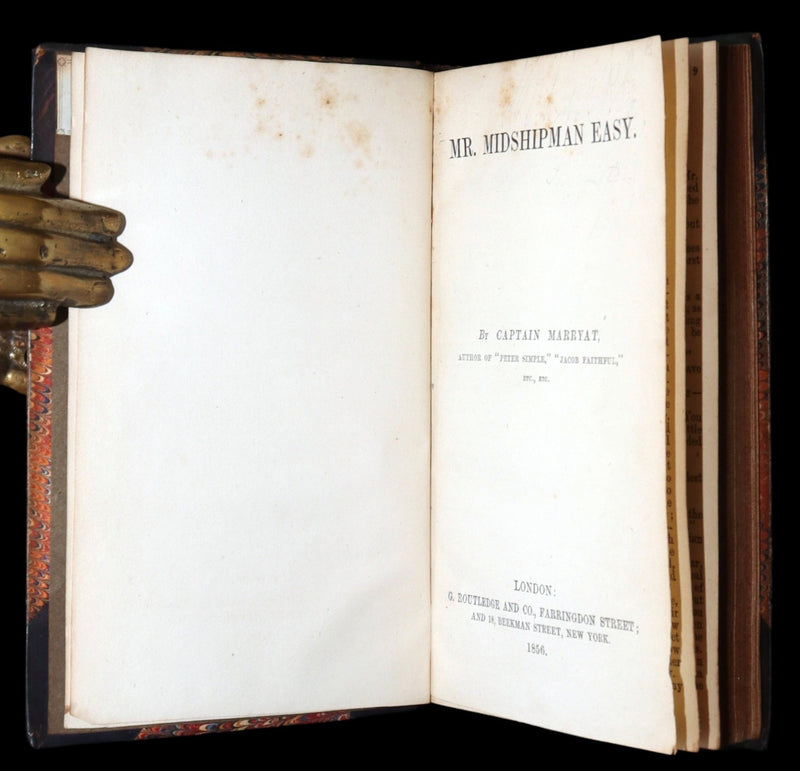 1856 Rare Captain Frederick Marryat Set - Mr. Midshipman Easy; Peter Simple; ...