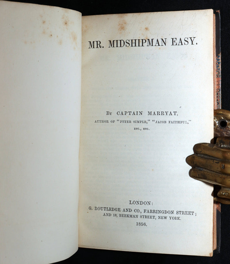 1856 Rare Captain Frederick Marryat Set - Mr. Midshipman Easy; Peter Simple; ...