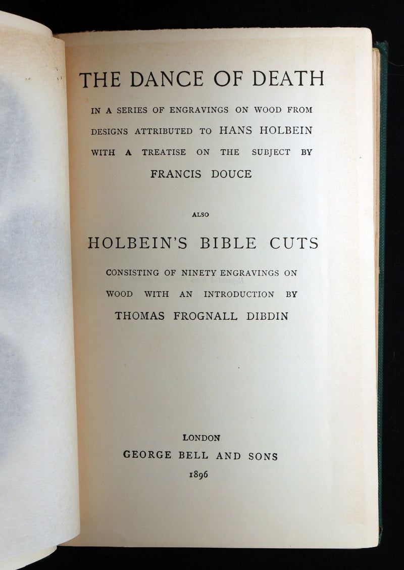 1896 Rare Book - The Dance of Death by Hans Holbein with Also his Bible Cuts