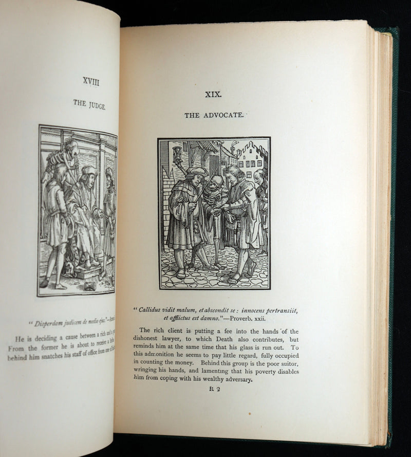 1896 Rare Book - The Dance of Death by Hans Holbein with Also his Bible Cuts