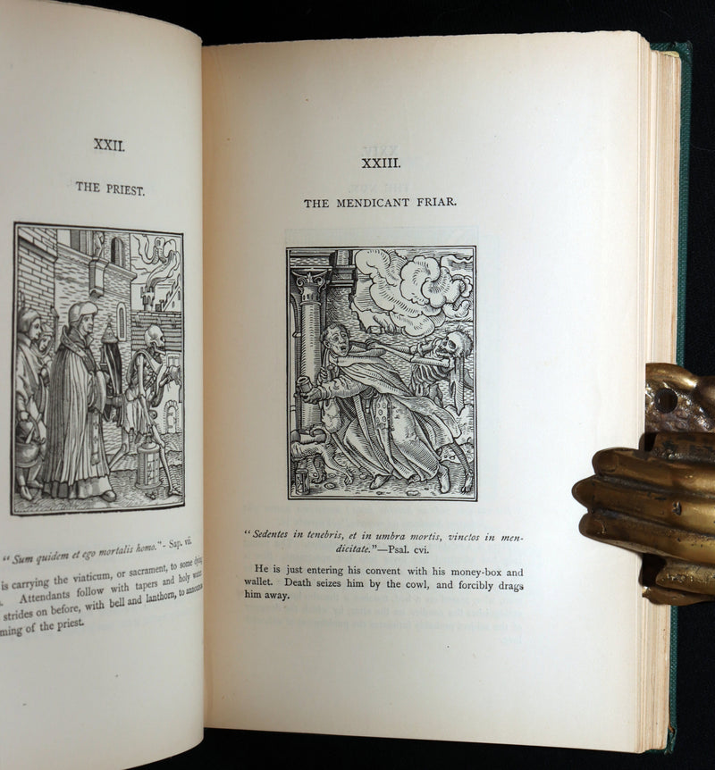 1896 Rare Book - The Dance of Death by Hans Holbein with Also his Bible Cuts