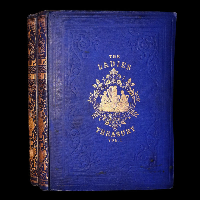 1858 Rare Victorian Book set - The Ladies’ Treasury, An Illustrated Magazine