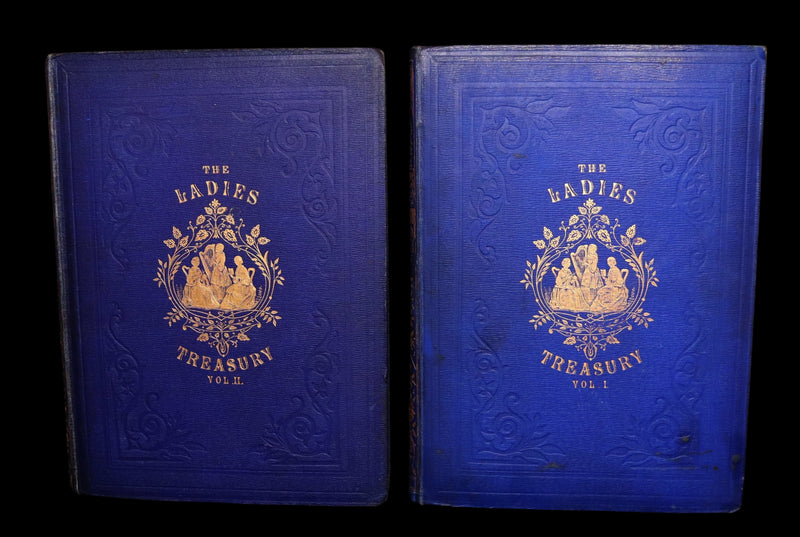 1858 Rare Victorian Book set - The Ladies’ Treasury, An Illustrated Magazine
