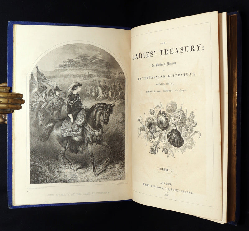 1858 Rare Victorian Book set - The Ladies’ Treasury, An Illustrated Magazine