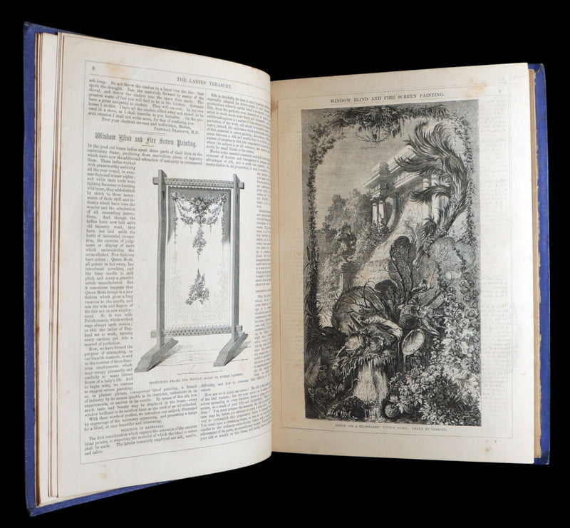 1858 Rare Victorian Book set - The Ladies’ Treasury, An Illustrated Magazine