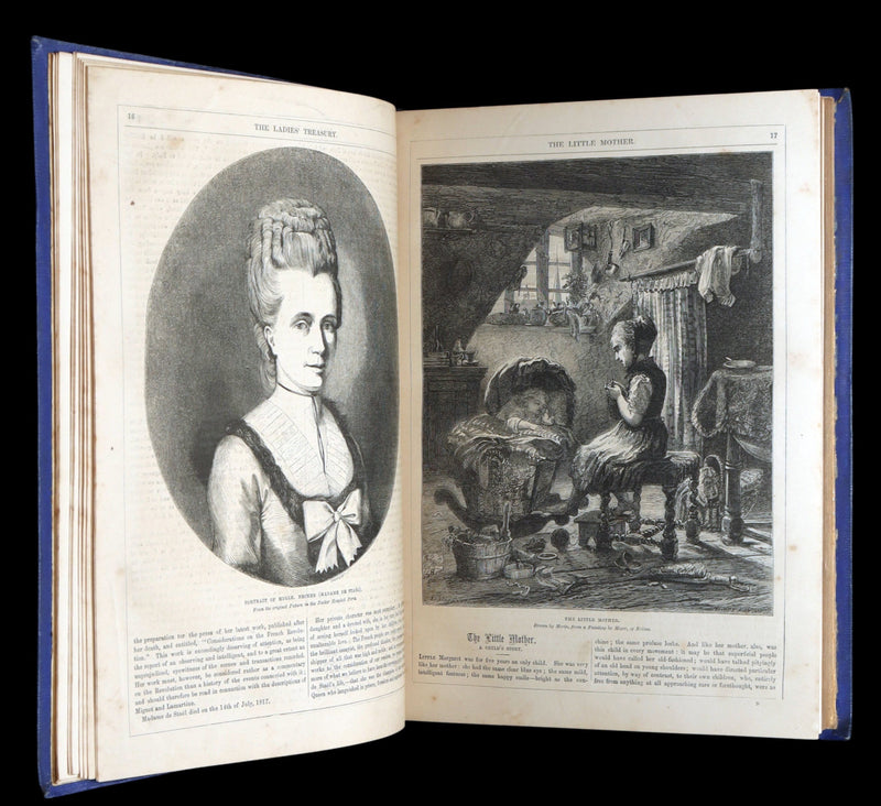 1858 Rare Victorian Book set - The Ladies’ Treasury, An Illustrated Magazine