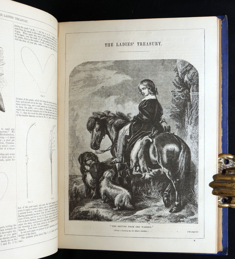 1858 Rare Victorian Book set - The Ladies’ Treasury, An Illustrated Magazine