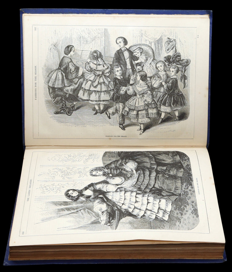 1858 Rare Victorian Book set - The Ladies’ Treasury, An Illustrated Magazine