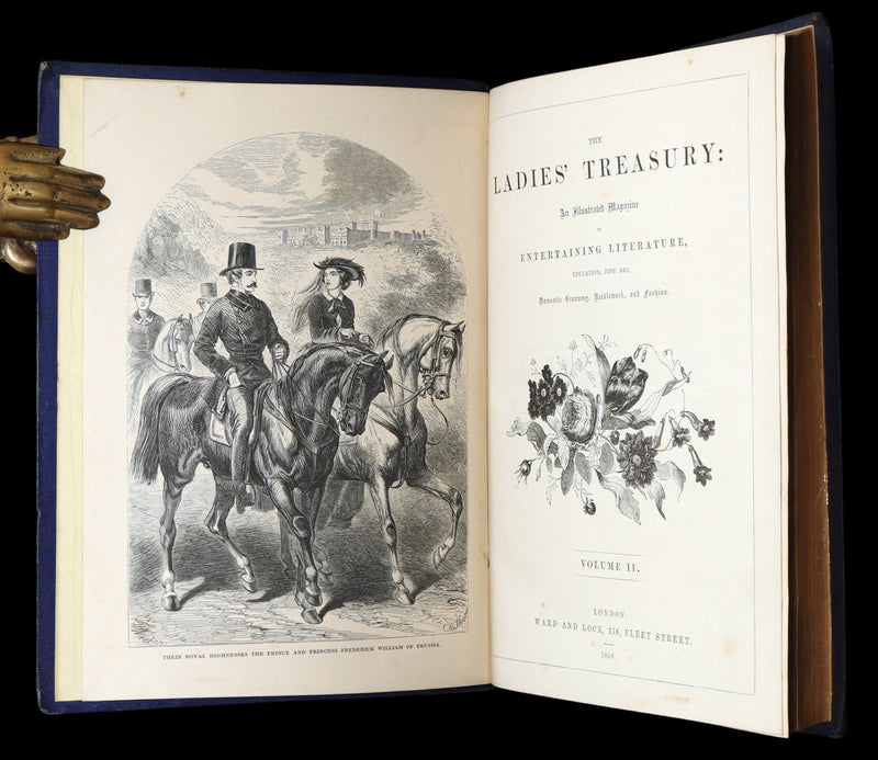 1858 Rare Victorian Book set - The Ladies’ Treasury, An Illustrated Magazine