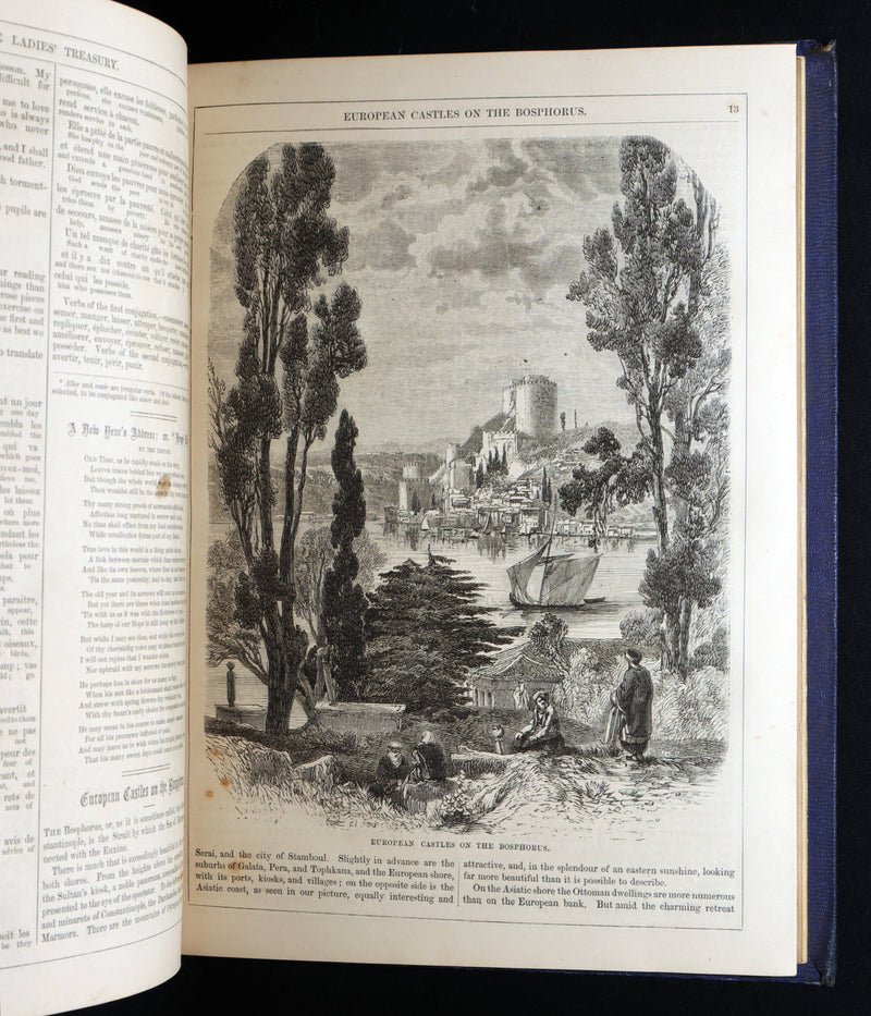 1858 Rare Victorian Book set - The Ladies’ Treasury, An Illustrated Magazine