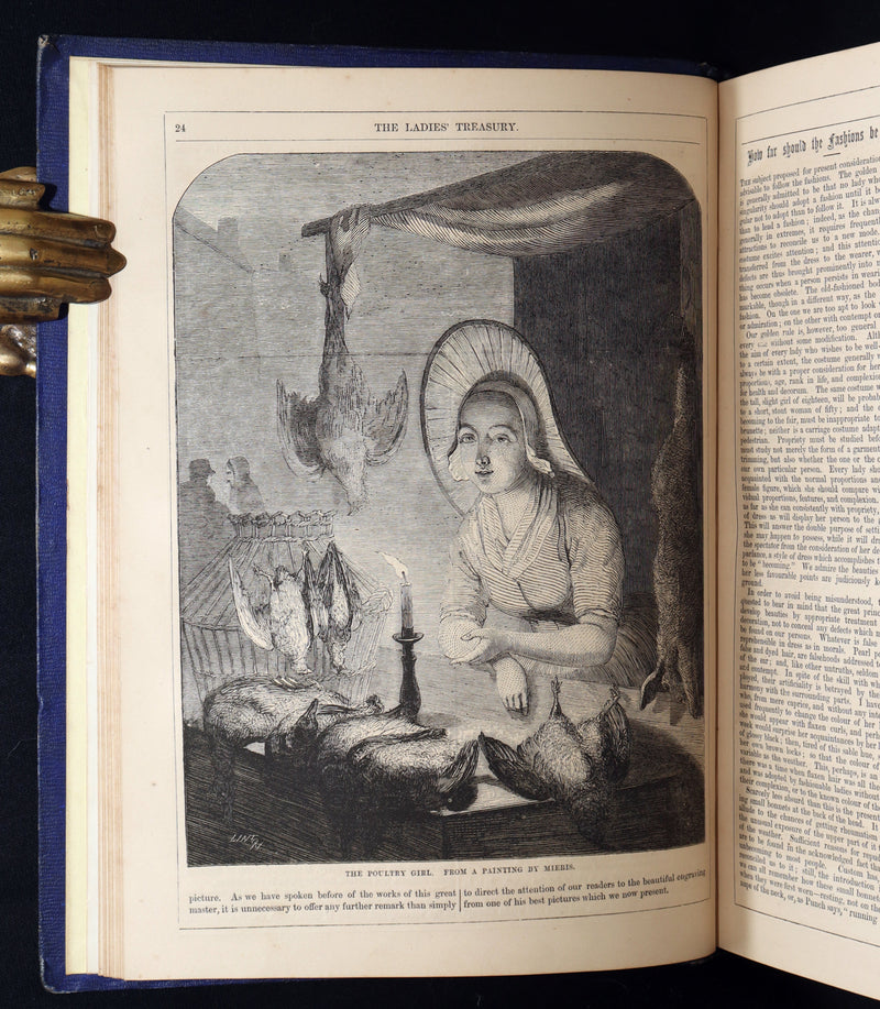 1858 Rare Victorian Book set - The Ladies’ Treasury, An Illustrated Magazine