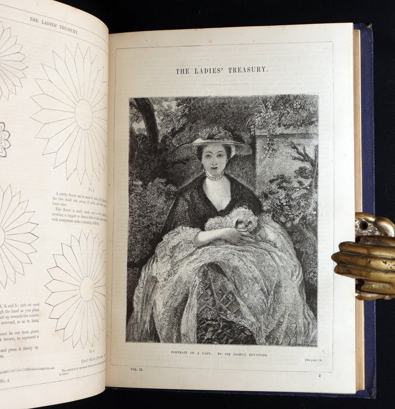 1858 Rare Victorian Book set - The Ladies’ Treasury, An Illustrated Magazine