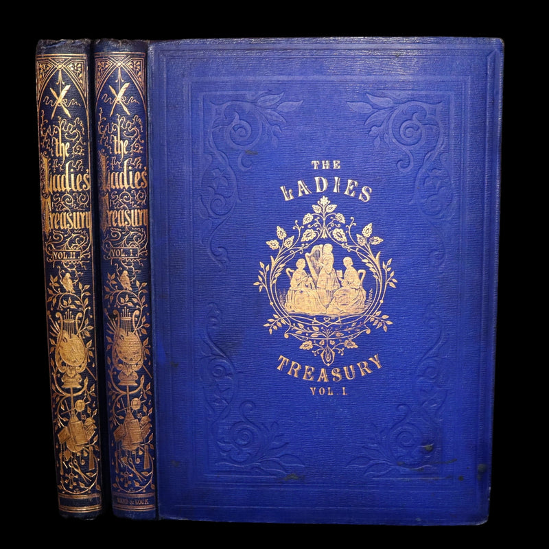 1858 Rare Victorian Book set - The Ladies’ Treasury, An Illustrated Magazine