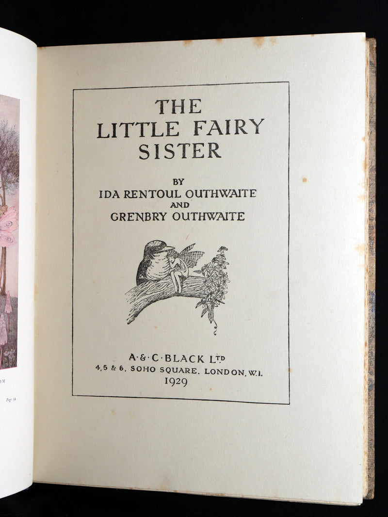 1929 Rare Book - The Little Fairy Sister Illustrated by Ida Rentoul Outhwaite