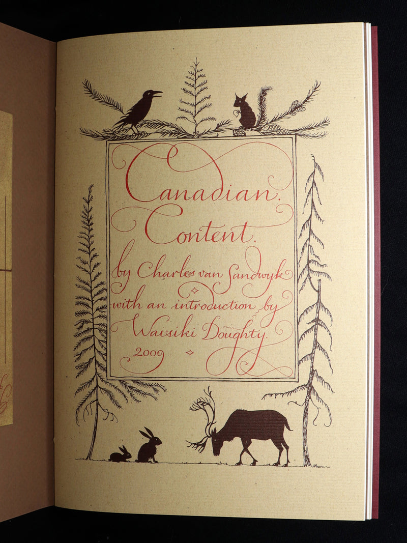 2009 Rare Signed Book - Canadian Content by Charles van Sandwyk