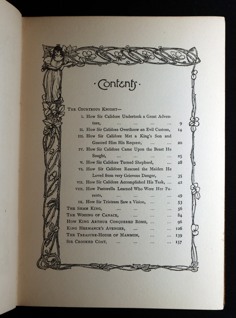 1899 Scarce First Edition - The Courteous Knight Illustrated by Robert Hope