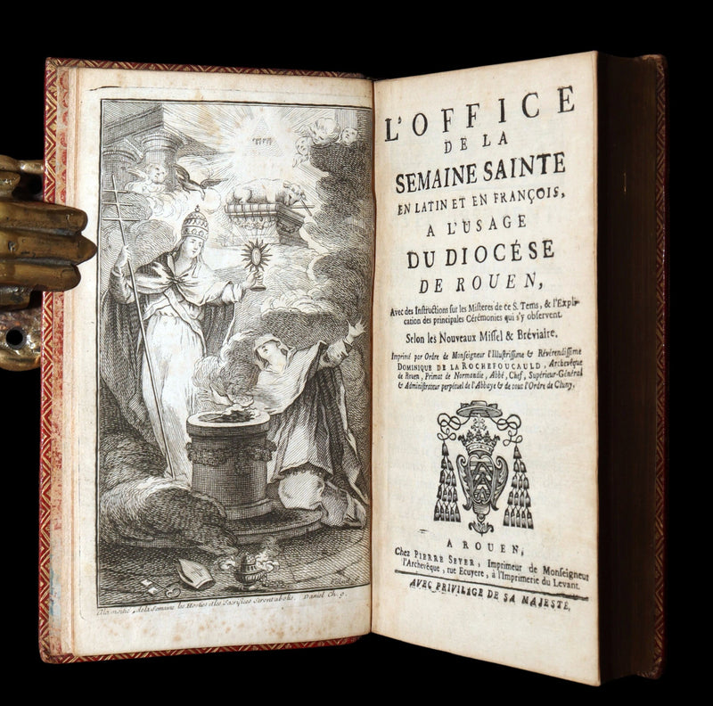 1756 Rare French Latin Book - Office of Holy Week, Office de la Semaine Sainte