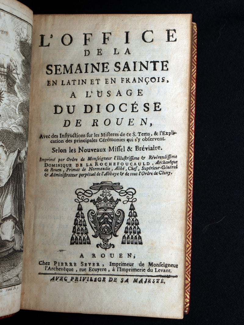 1756 Rare French Latin Book - Office of Holy Week, Office de la Semaine Sainte