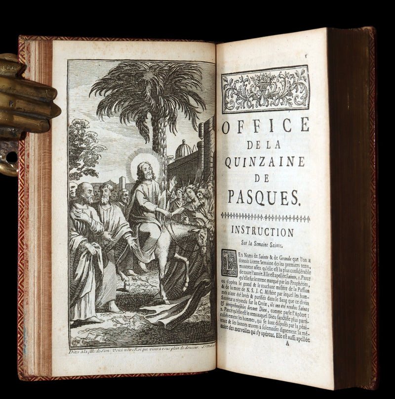 1756 Rare French Latin Book - Office of Holy Week, Office de la Semaine Sainte